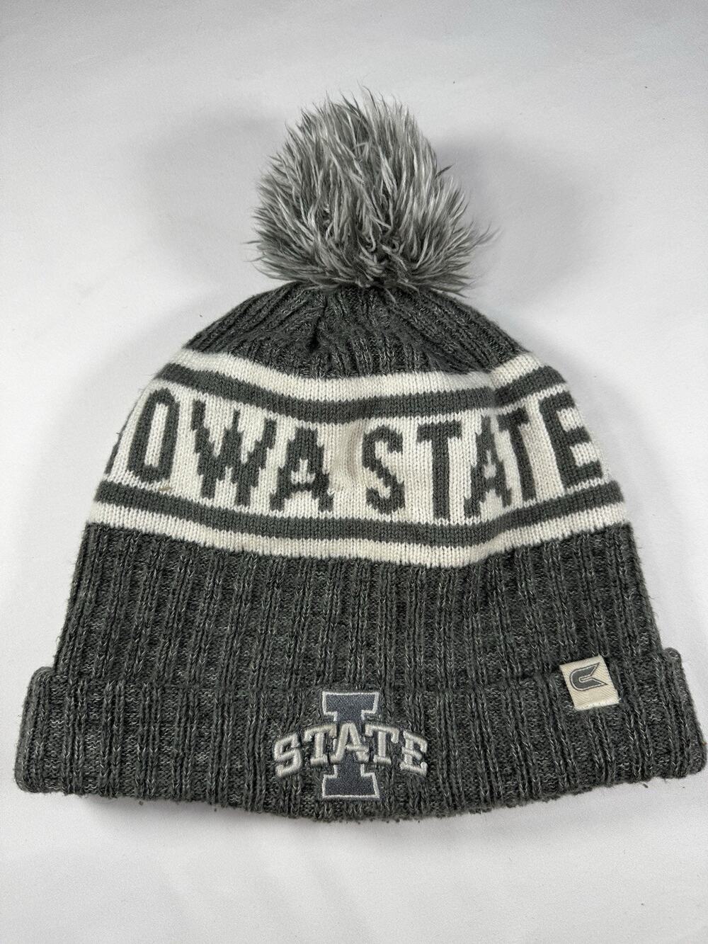 Iowa State Cyclones Top of the World Pom Beanie Hat Gray NCAA ISU One Size
